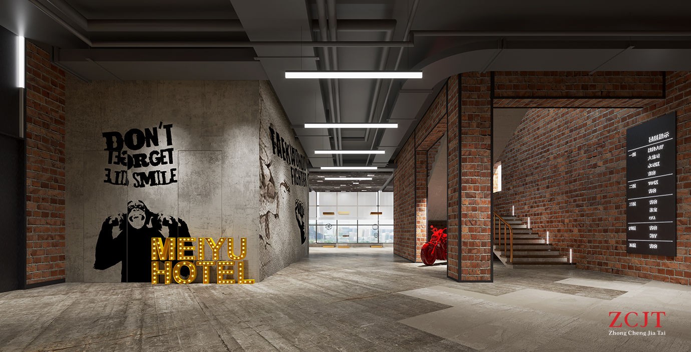 酒店室内装修、走廊楼道设计装修