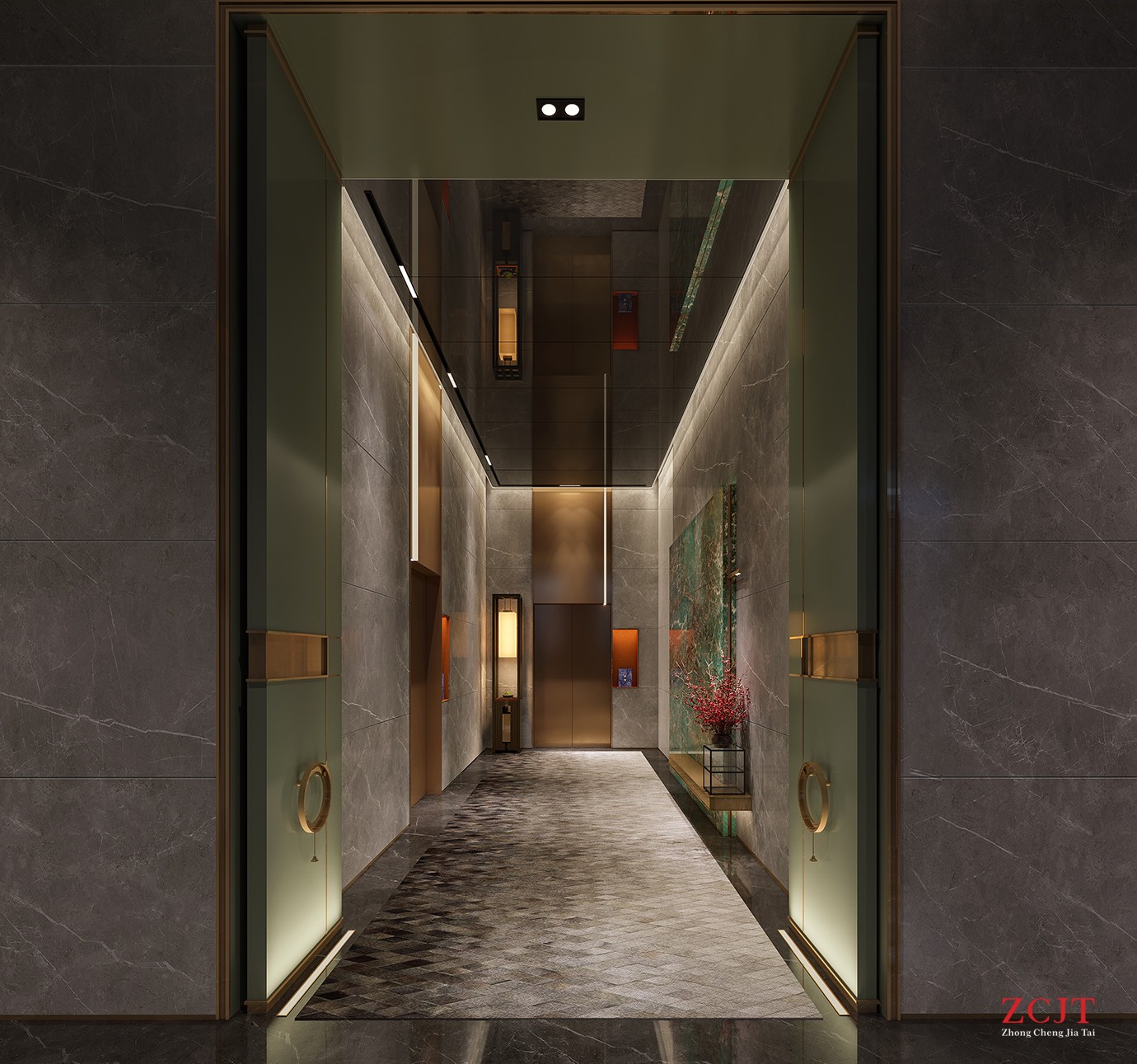 酒店电梯口设计