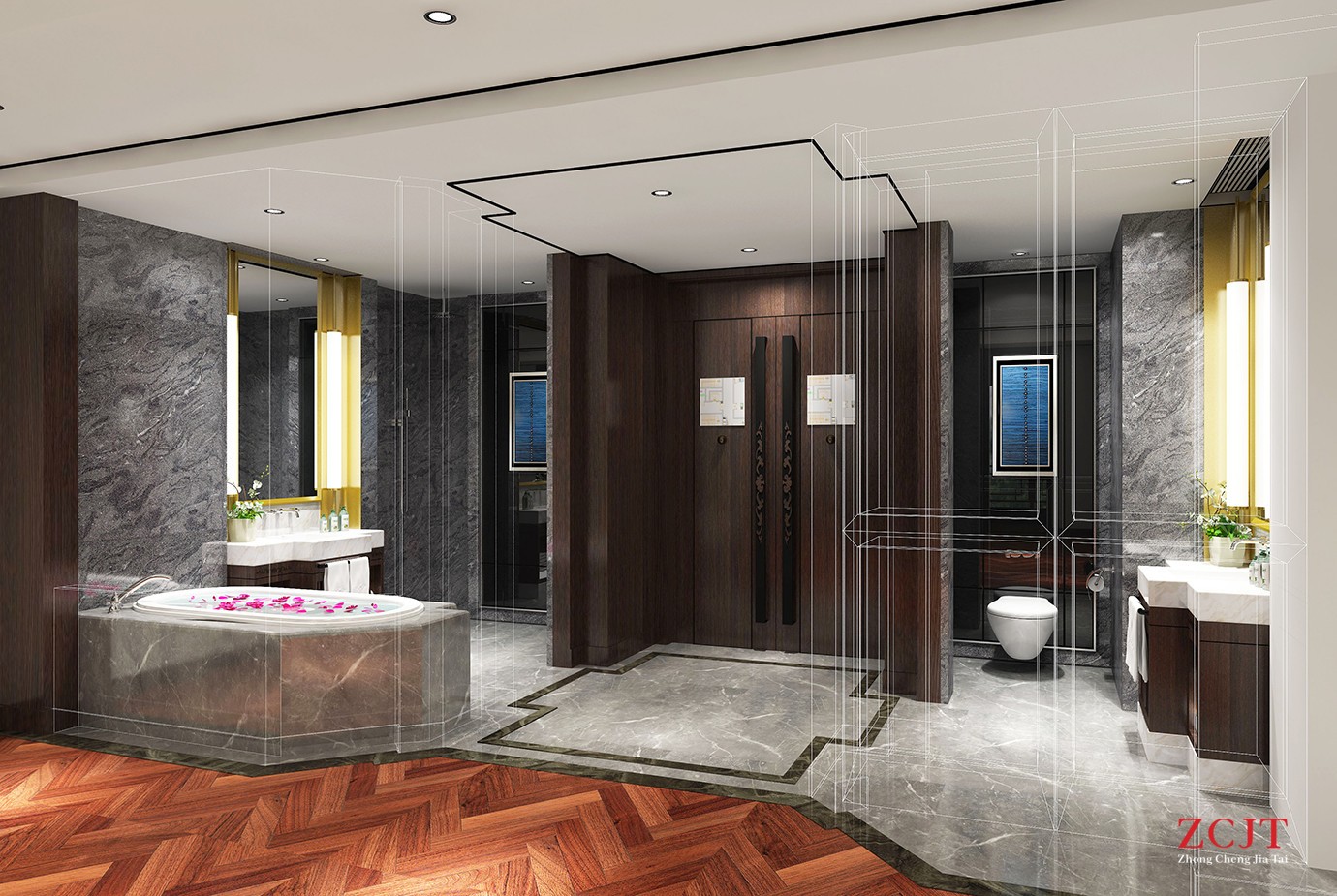 酒店洗浴设计、酒店装修公司