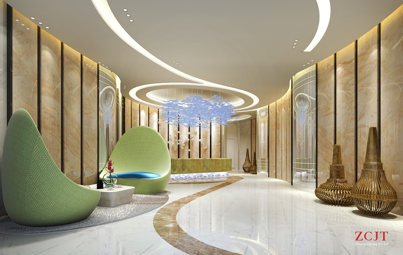 酒店室内大厅设计装修、成都酒店