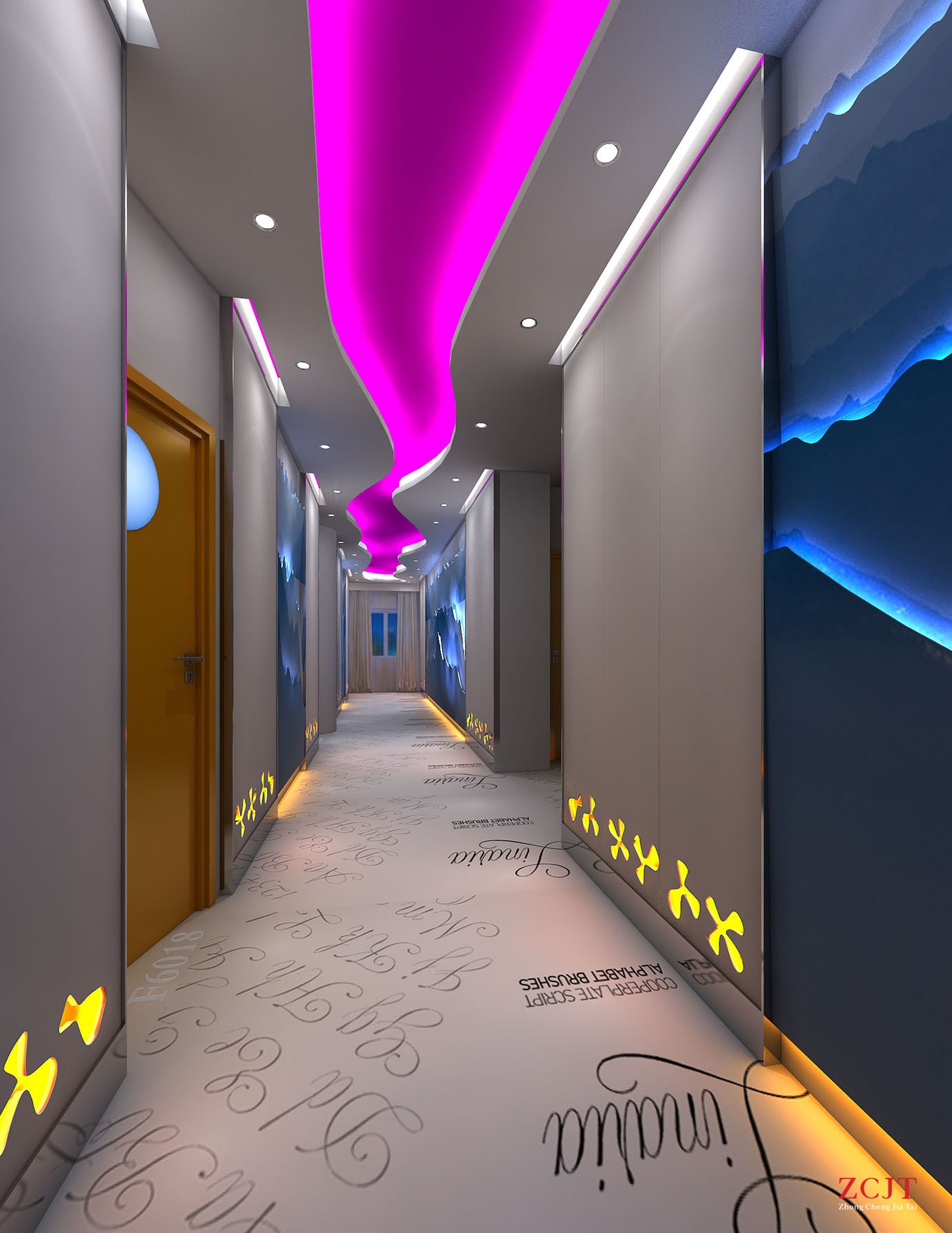 酒店走廊设计、情侣酒店